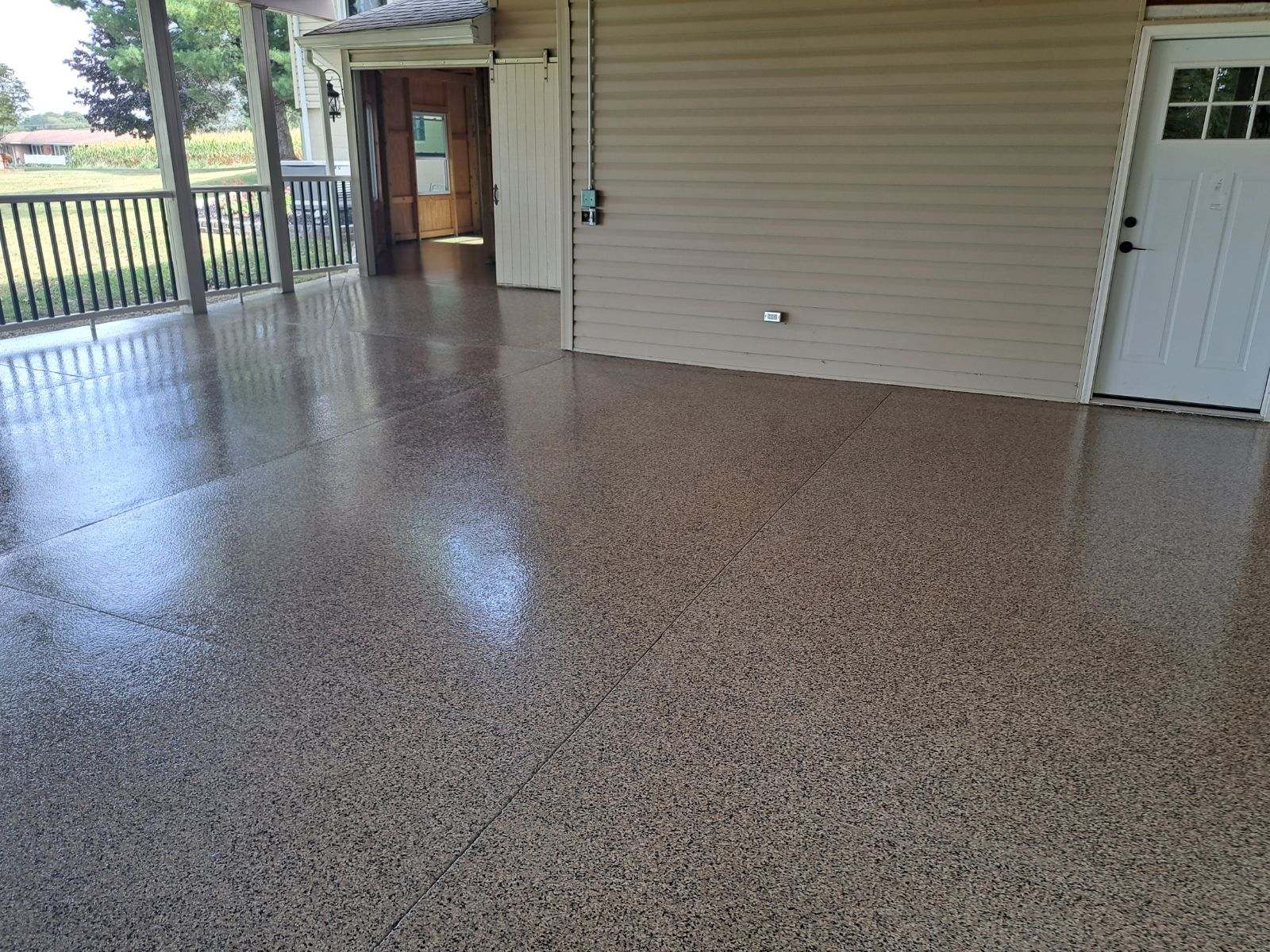 J&P Coatings transformed this patio into a clean, attractive outdoor space thats easy to enjoy and maintain.