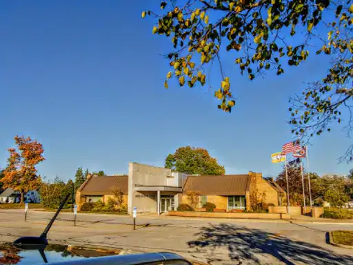 This building is a welcoming local spot where J&P Coatings often provides quality concrete patio coatings for customers.