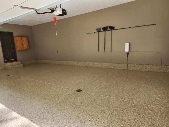 J&P Coatings shows a neat, organized garage with a strong epoxy floor that is easy to clean.