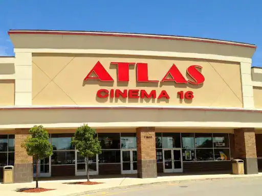J&P Coatings helps keep the outside of Atlas Cinema 16 looking clean and well cared for. The area around the theater is neat and inviting, showing the benefits of good concrete sealing.