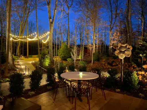 An outdoor patio looks comfortable and welcoming, showing how J&P Coatings helps create great spaces to relax or spend time with others.