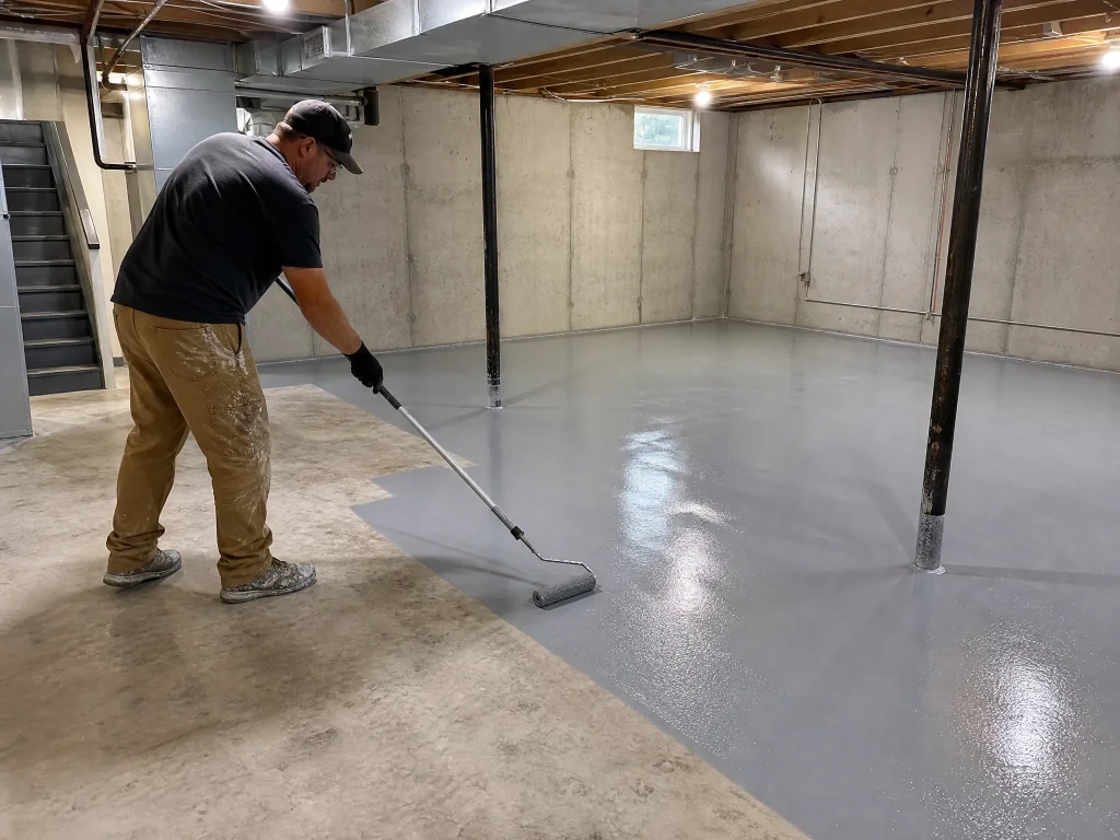 J&P Coatings shows how their epoxy makes basement floors cleaner, safer, and easier to care for.