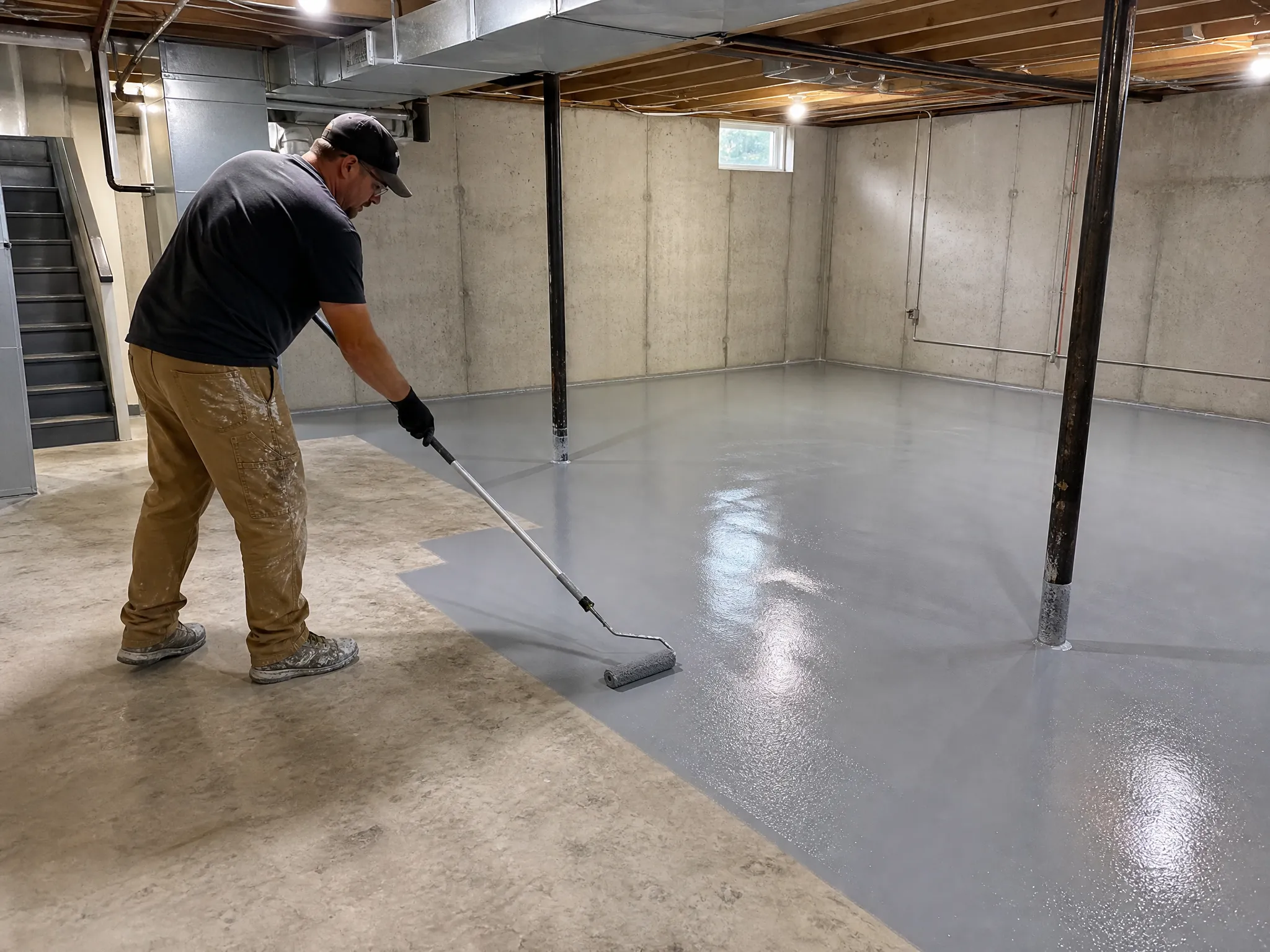 J&P Coatings shows how their epoxy makes basement floors cleaner, safer, and easier to care for.