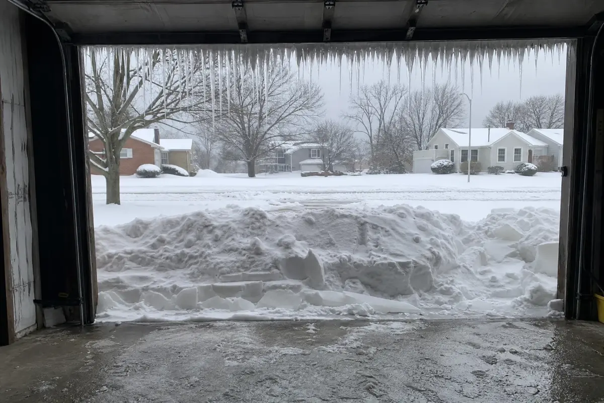 J&P Coatings shows how heavy snow can block driveways and make it hard to get in or out during winter.